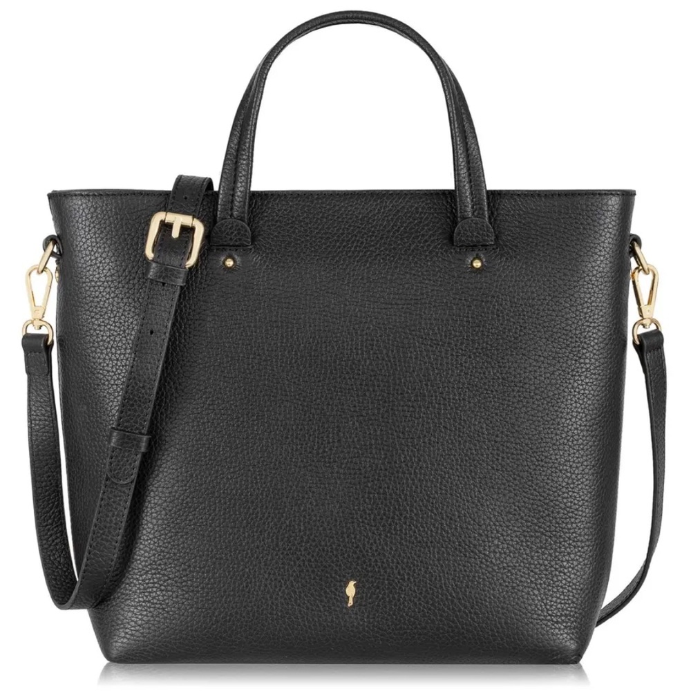 OCHNIK black leather handbag imported from Poland